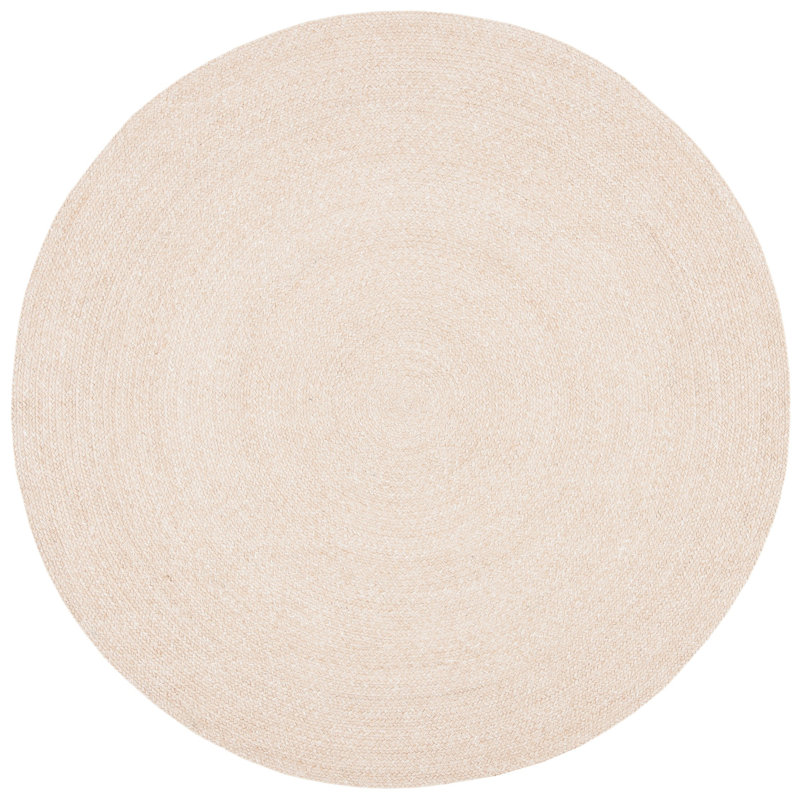 Tapis de couleur unie performance tissé à la main Wanneroo, Rond 9 pi