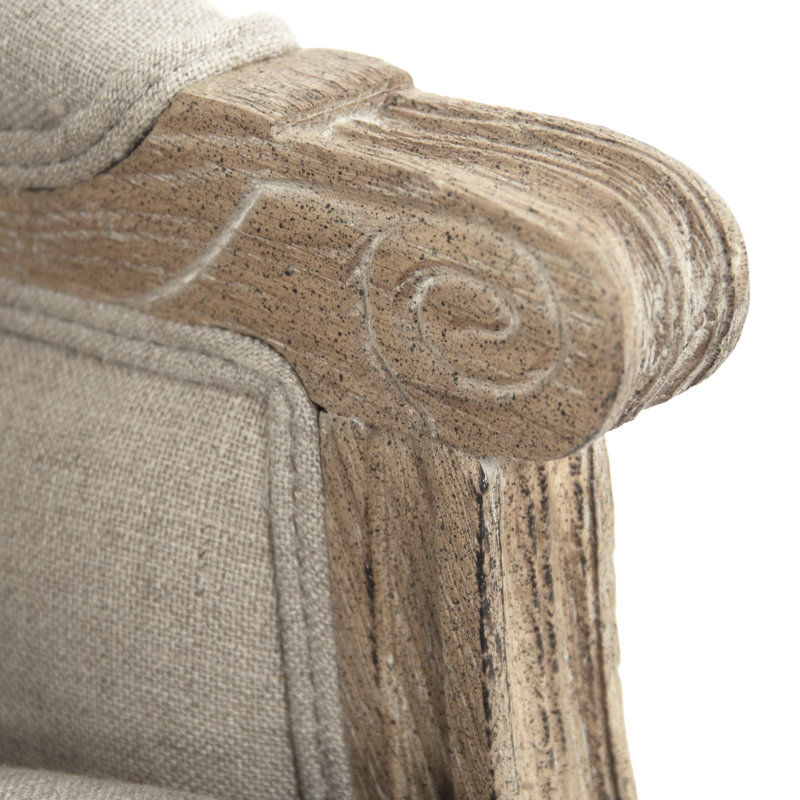Louis Club Chair, Khaki/Red