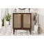 Meuble-lavabo de 30 pouces avec portes en bambou tissées à la main-716603751