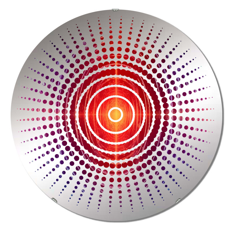 Waveform Spectrum Abstract Resonances VI - Miroir mural Sun Circles, 31,4 po x 31,4 po