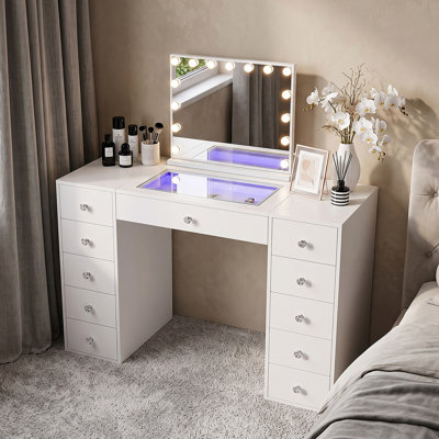 Deshun Dressing Table with Mirror