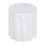 Table d'appoint d'extérieur en béton blanc cylindrique, table de bout intérieure MGO, table
