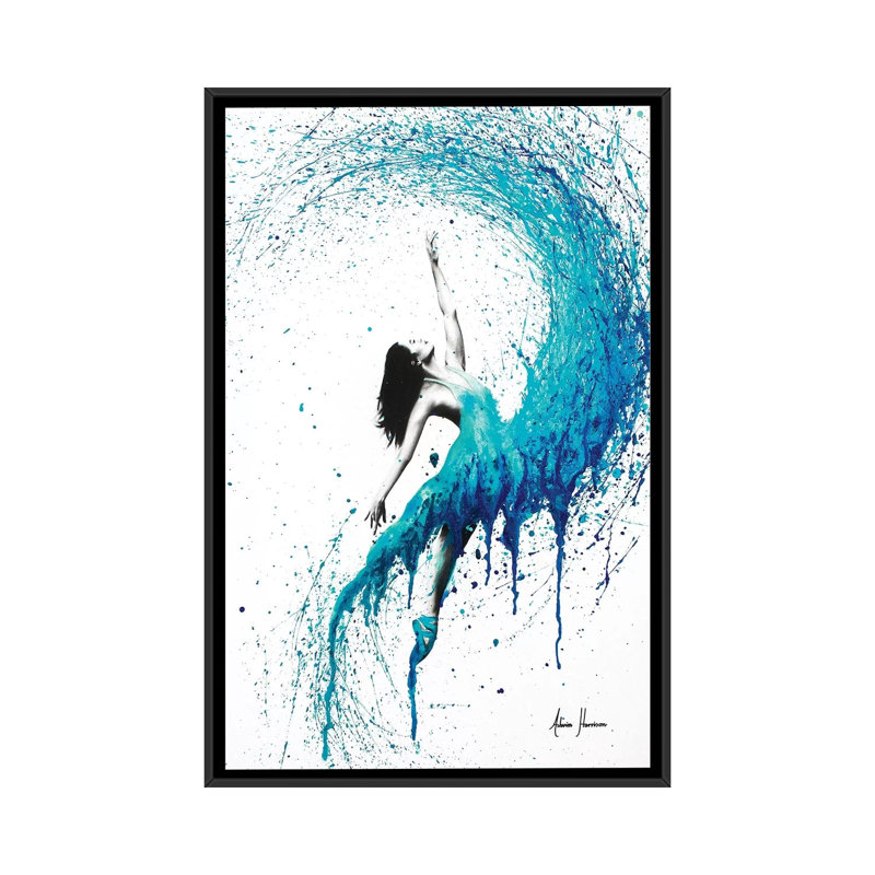 «In the Waves», impression sur toile, H 26 po x l 18 po x P 1,5 po, Toile encadrée noire, Pas de tapis