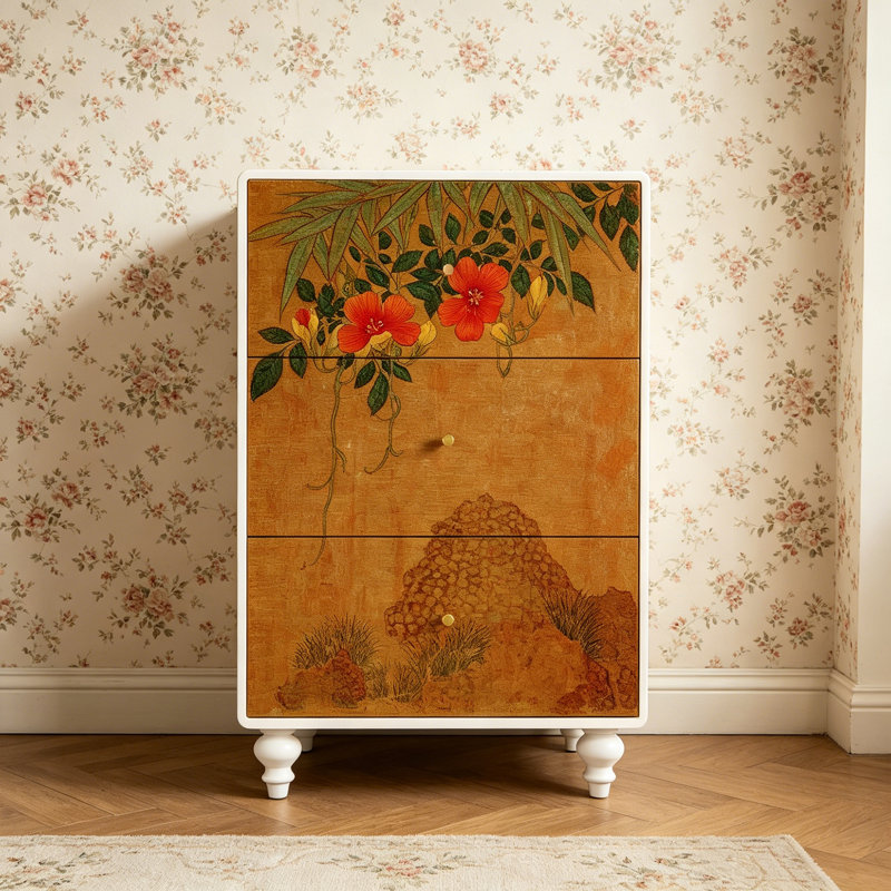 Armoire à chaussures en bois massif chinois, Ivory
