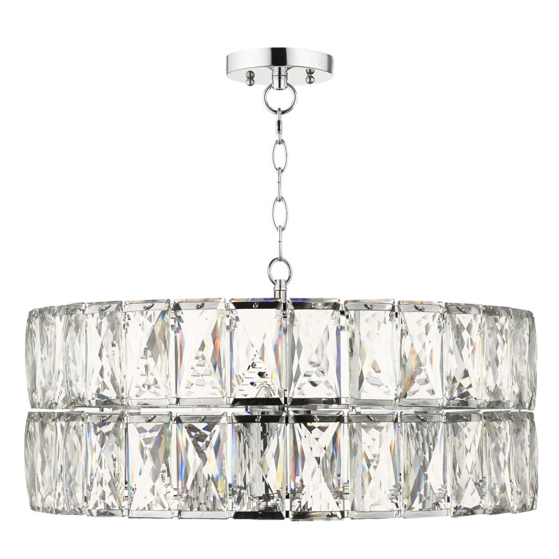 Isaacson 5 - Light Polished Chrome Drum Pendant