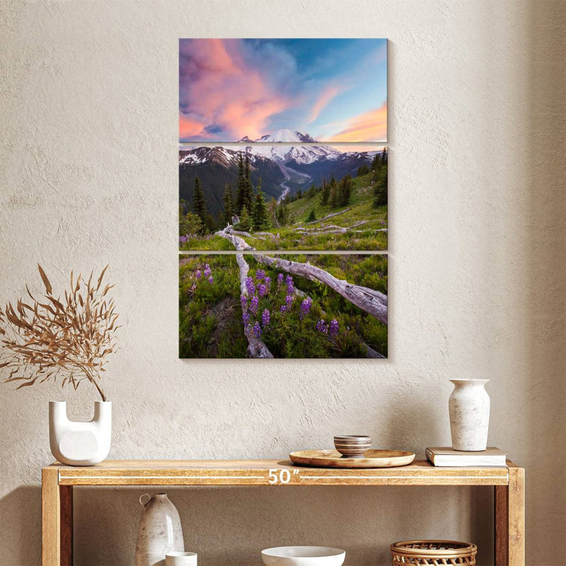 Fleurs de lavande Alvord Mount Rainier, H 32 po x l 20 po