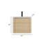 Meuble-lavabo suspendu minimaliste en chêne blanc de 61 cm (24 po) - Meuble de salle de bain de luxe