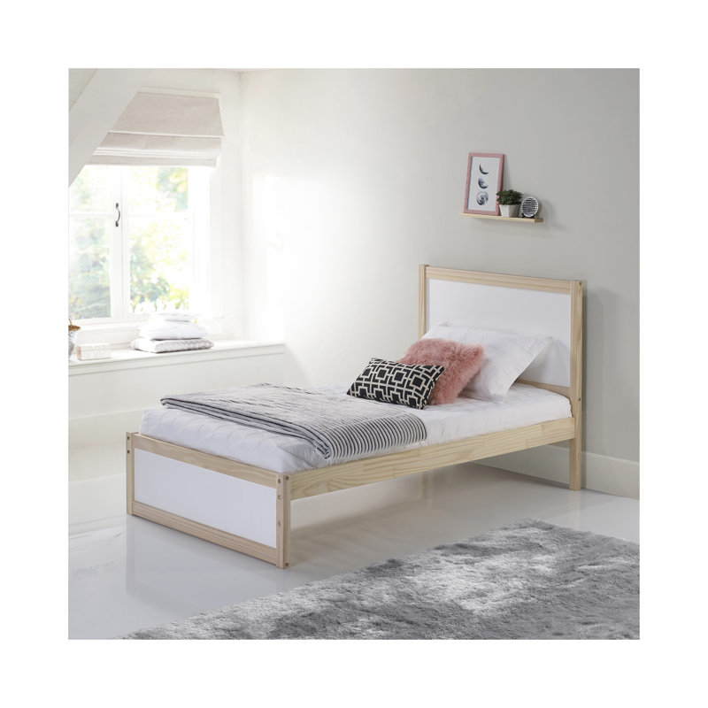 Ensemble de lit standard en bois massif avec lattes Caillier, Lit simple