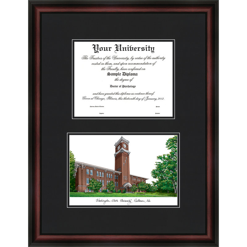 Cadre de diplôme de diplomate washington state cougars NCAA