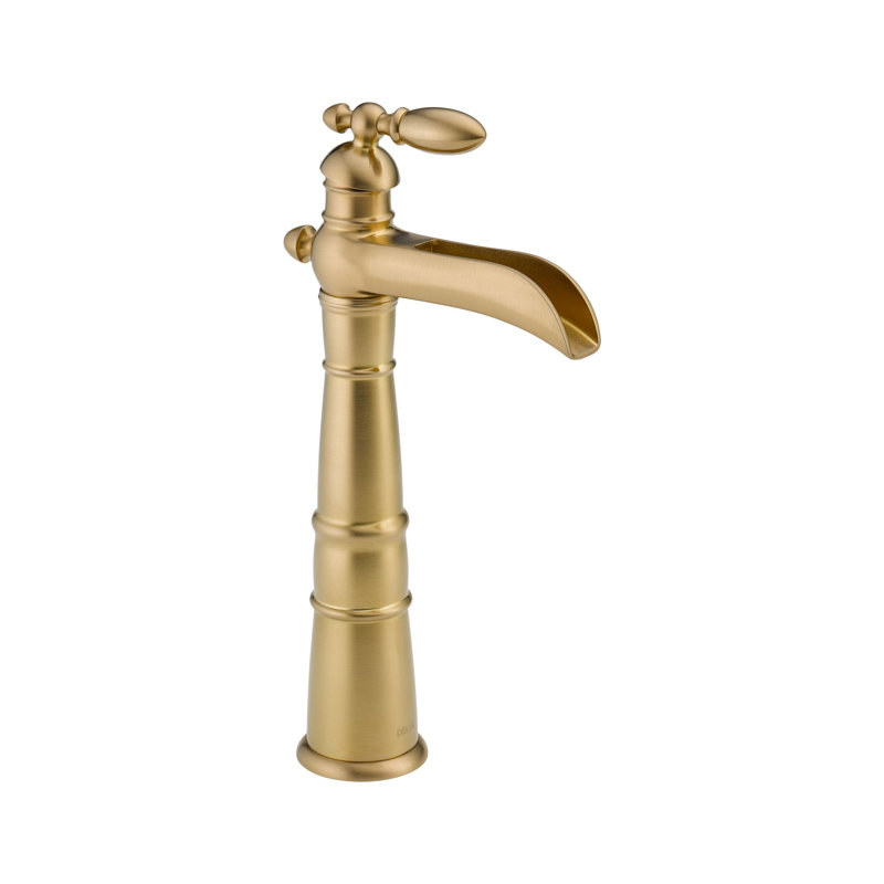 Cassidy™ Single Hole Vessel Bathroom Faucet, Single Handle Vessel Bathroom Sink Faucet, Brilliance Champagne Bronze