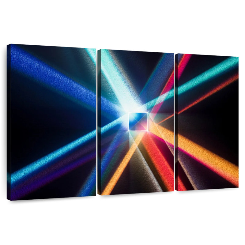 Keiri Cube Prism Light Beams, 48" H x 74" W
