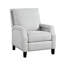 Chaise transitionnelle en chenille grise, rembourrage en mousse, garniture cloutée, assise inclinable confortable de 21,5 po, salon