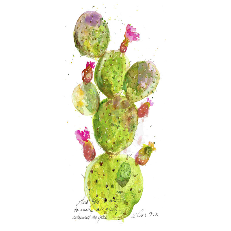 Cactus verset III, H 18 po x l 12 po