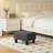 Upholstered Foot Stool Ottoman, Tufted Button Footstool Footrest With Padded Seat For Living Room Bedroom-960390546