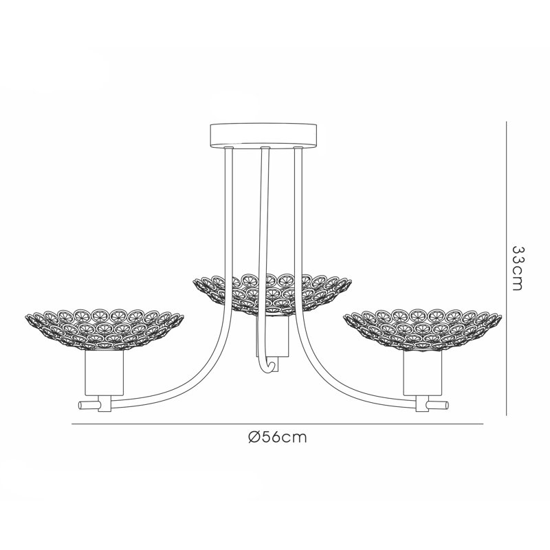 Eichler 3 - Light Unique/Statement Chandelier, Satin Brass