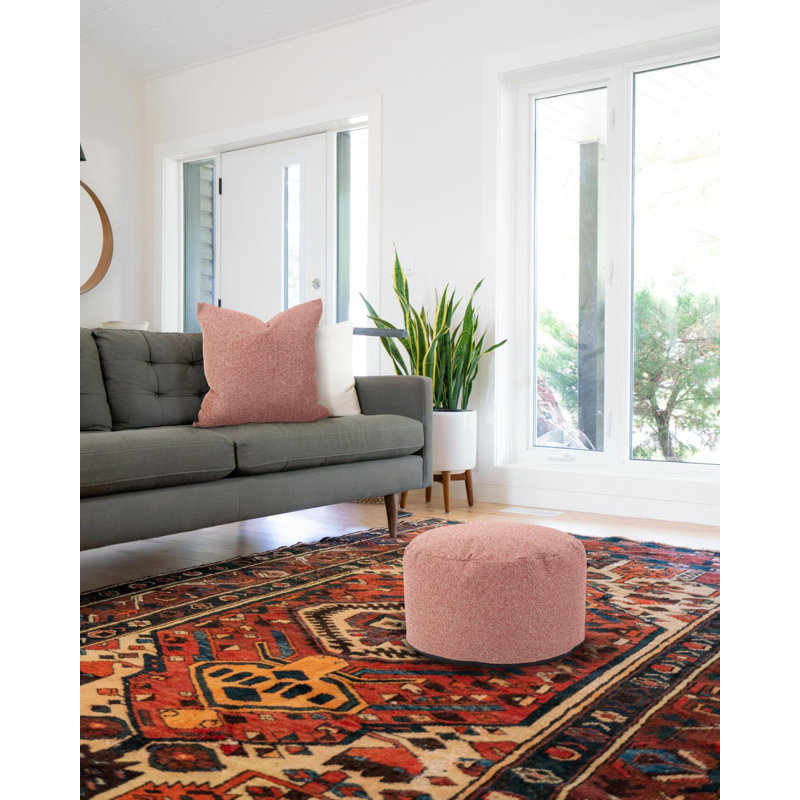 Pouf rond de 22 po de largeur, Panama Panama 100% polyester