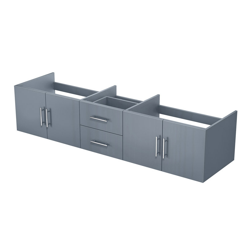 Meuble-lavabo double (armoire seulement), Gris foncé, L 80 po