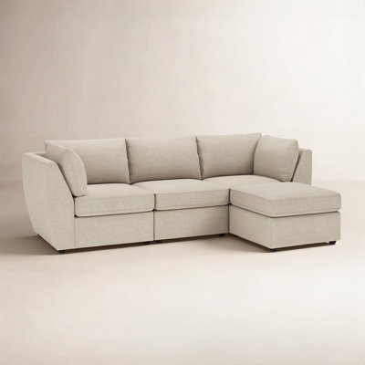 Caldwell 4-PC Modular Upholstered Sofa With Ottoman