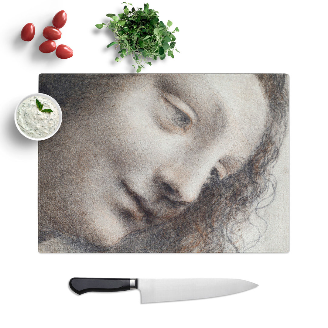 The Head of the Virgin by Leonardo Da Vinci Chopping Board