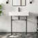 Rectangular 30 Ceramic Console Sink White Basin with Overflow Single Faucet Hole