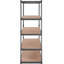Étagère de rangement réglable à 5 niveaux, capacité de 2 000 lb, étagère de rangement robuste en métal, noire, L 48 po x l 24 po x H 72 po pour la cuisine-122821675