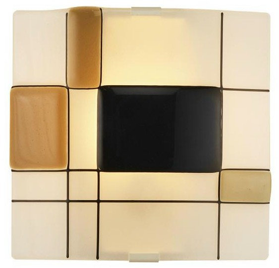 Glass 1 - Light Flush Mounted Sconce, Black/Bronze/Gray