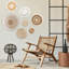 Ensemble de 7 paniers décoratifs Boho - Seagrass Rattan Wicker Wall Decor