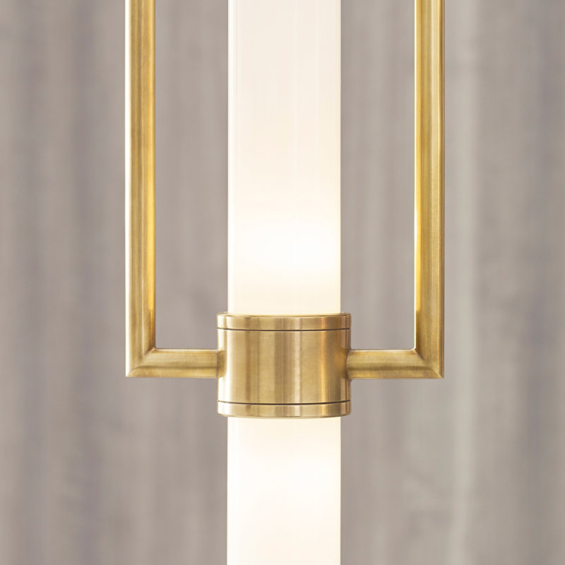 Calumn 1 - Light LED Pendant, Natural Brass