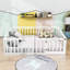 Lit plateforme en bois Hajer avec clôture et porte-657190989-657190986