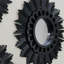 Miroirs ronds floraux noir mat mat 9,5