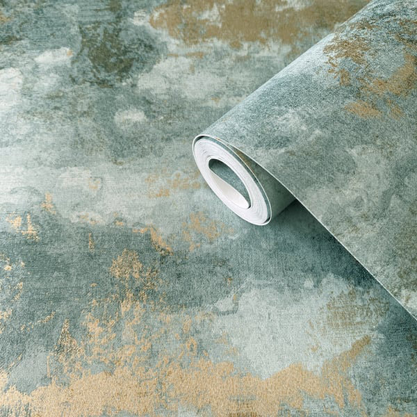 Elegance 10m x 53cm Satin Wallpaper Roll, Light Green