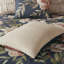 Édredon 8 pièces très grand bleu marine - 2 coussins décoratifs, taies décoratives et jupe de lit bleu avec coussins brodés à motif floral, taies décoratives européennes, lavable à la machine
