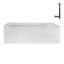 Baignoire en alcôve en acrylique blanc brillant avec drain extérieur 66 po x 32 po Streamline-101699199