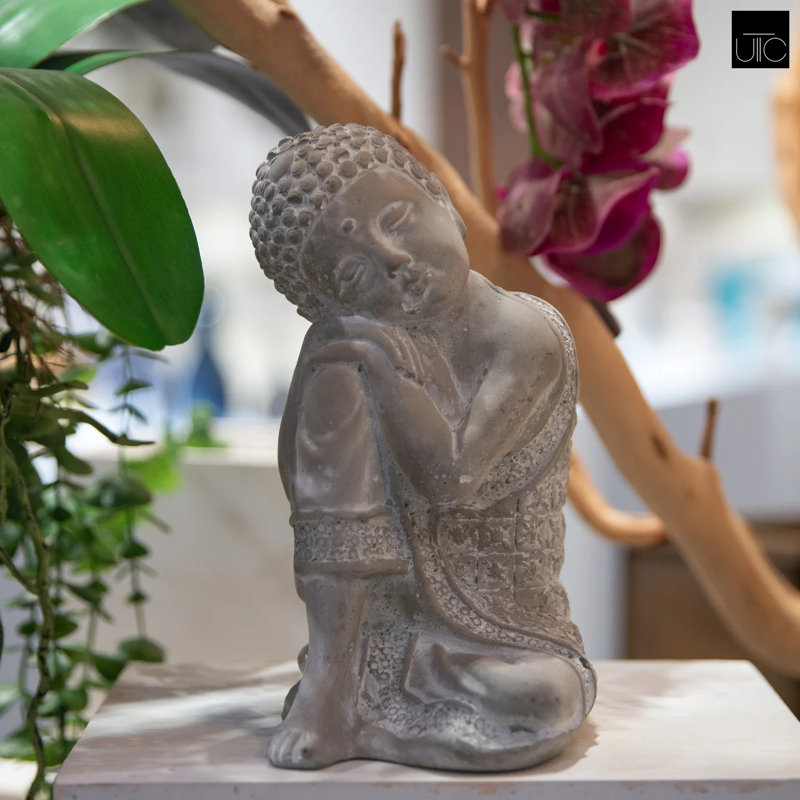 Figurine Inari Bouddha assis en ciment