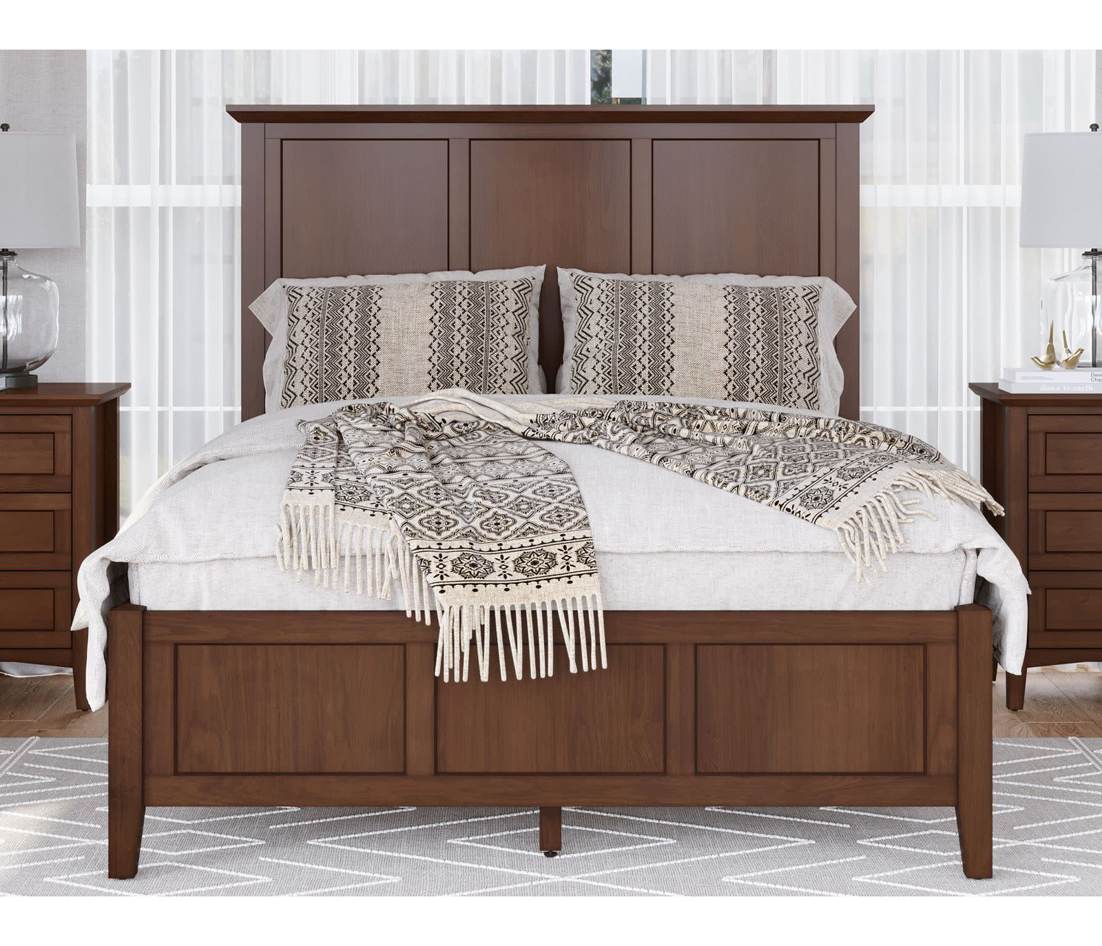 Renee Bed, Full / Double, Dark Mocha