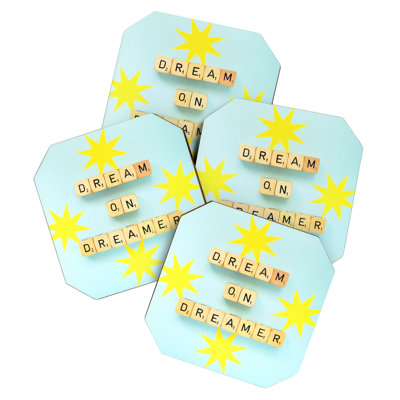 Wood 4 Piece Coaster Set
