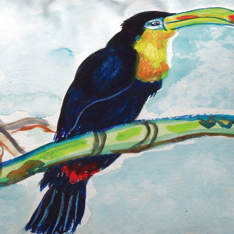 Housse et insert de coussin d'extérieur toucan, Très grand