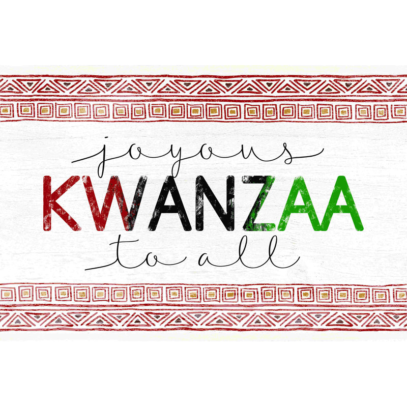 Joyeux Kwanzaa à tous, H 32 po x l 48 po