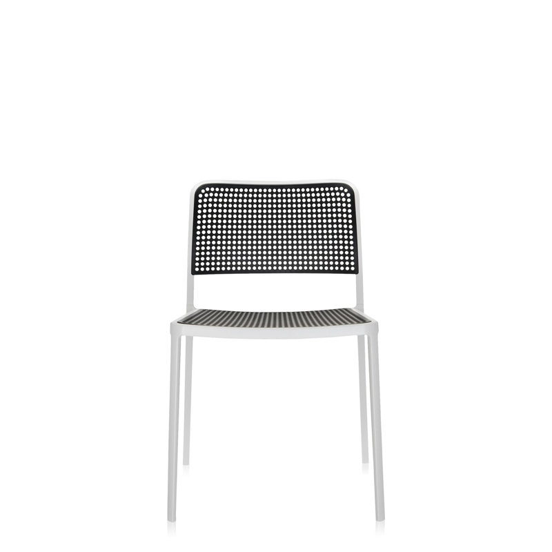 Audrey Dining Chair, Black Painted Steel, Black