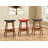 Mid-Century Modern Faux Leather Solid Wood Counter Height Stools (Set of 2)-12512885