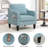 Mid-Century Accent Chairs Featuring Removable Cushions-2075942457
