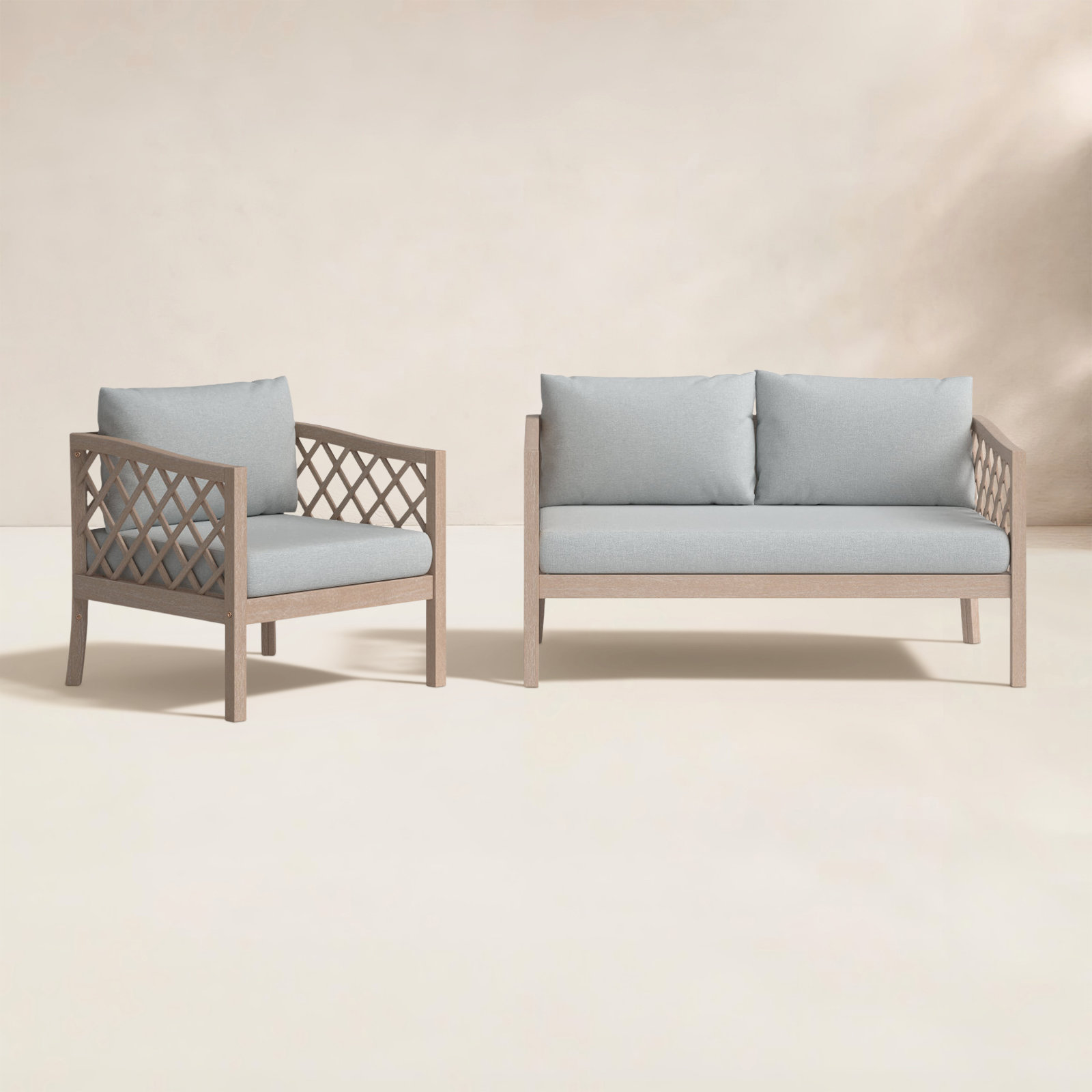 Barrett Eucalyptus 3 - Person Patio Conversation Set with Cushions