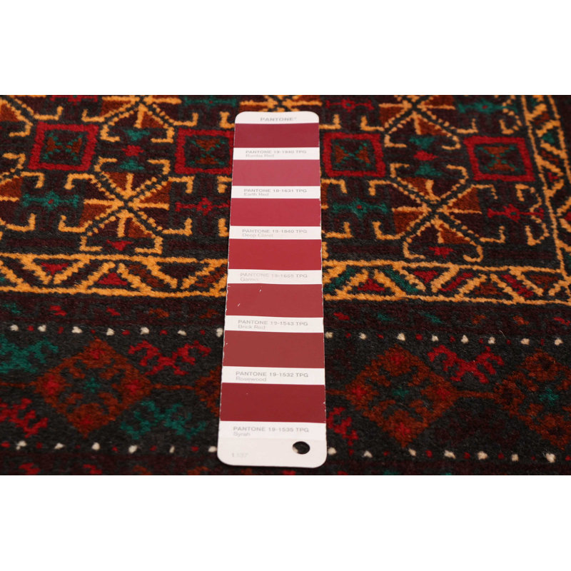 Tapis rouge en laine New Age One-of-a-Kind Rectangle 3 pi 9 po x 6 pi 3 po