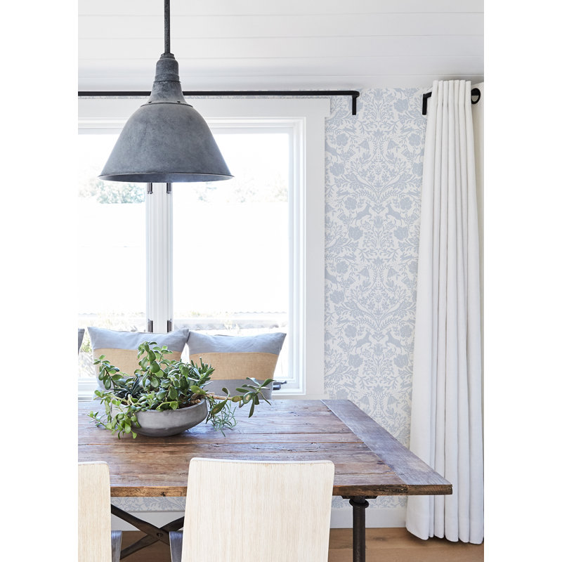 Anala Floral Roll, Light Blue