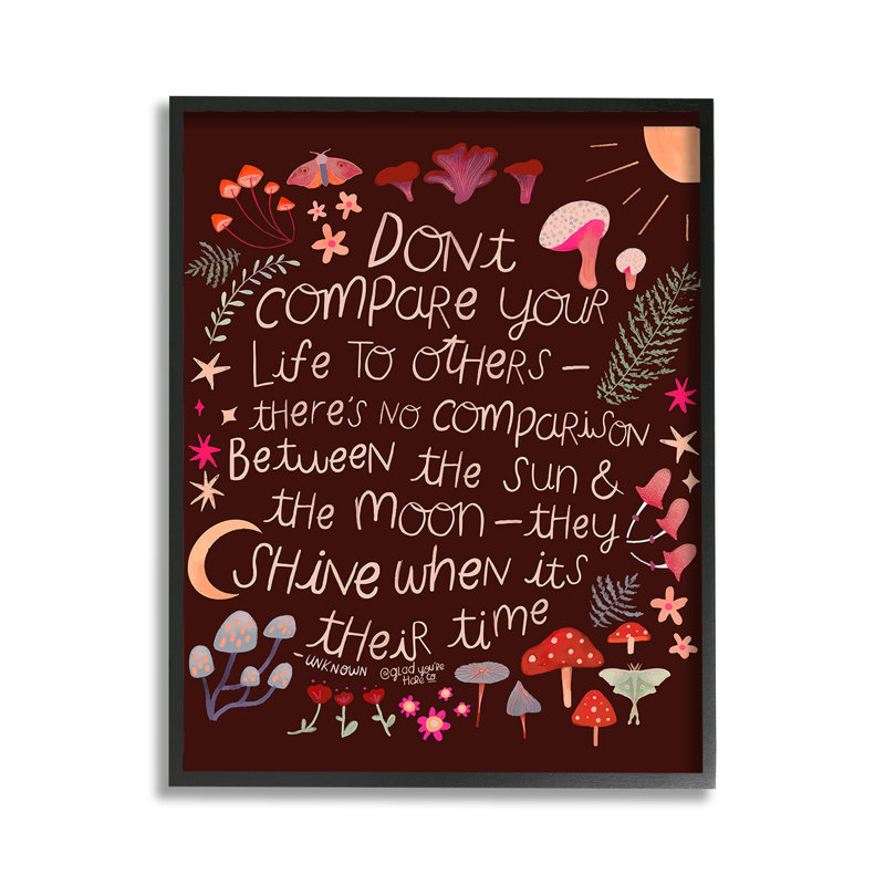Citation inspirante de la nature, estampe numérique par Glad You Here Co., Giclée encadrée noir minuit, H 14 po x l 11 po