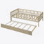 Lit de jour en bois robuste et fonctionnel avec barrières de sécurité gigogne et clôture pour un sommeil sûr et confortable dans n'importe quelle pièce-987682181-987682183