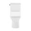Toilette carrée une pièce carrée à gauche, chasse brute 10 po, 1,28 gallon par pouce carré