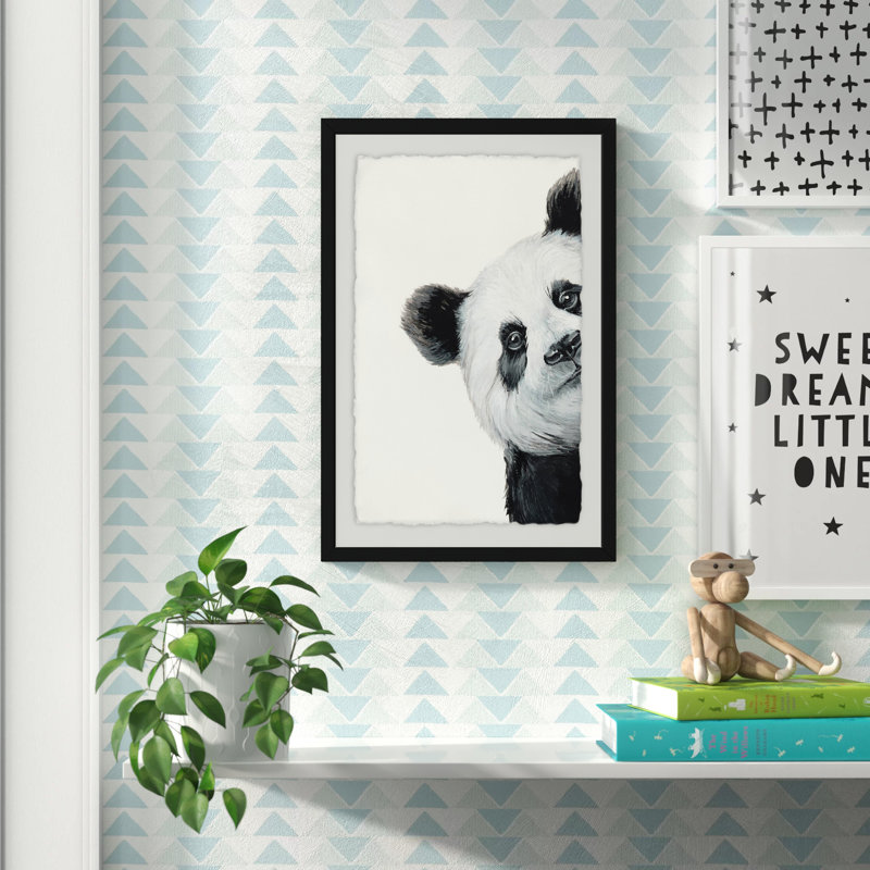 Abibat «Peekaboo Panda», reproduction encadrée, H 45 po x l 30 po x P 1,5 po
