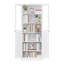Armoire de cuisine 72 po en métal avec portes et tablettes, grand organisateur de rangement réglable robuste, armoire autoportante sans outil pour le salon, la salle de bain, blanc