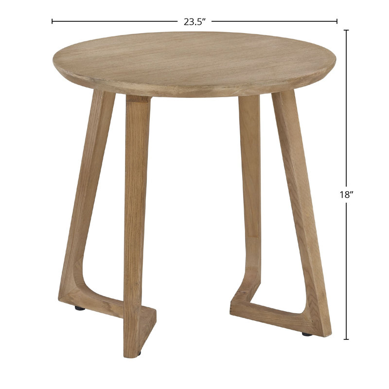 Table de bout en bois d'orme Farley, naturel